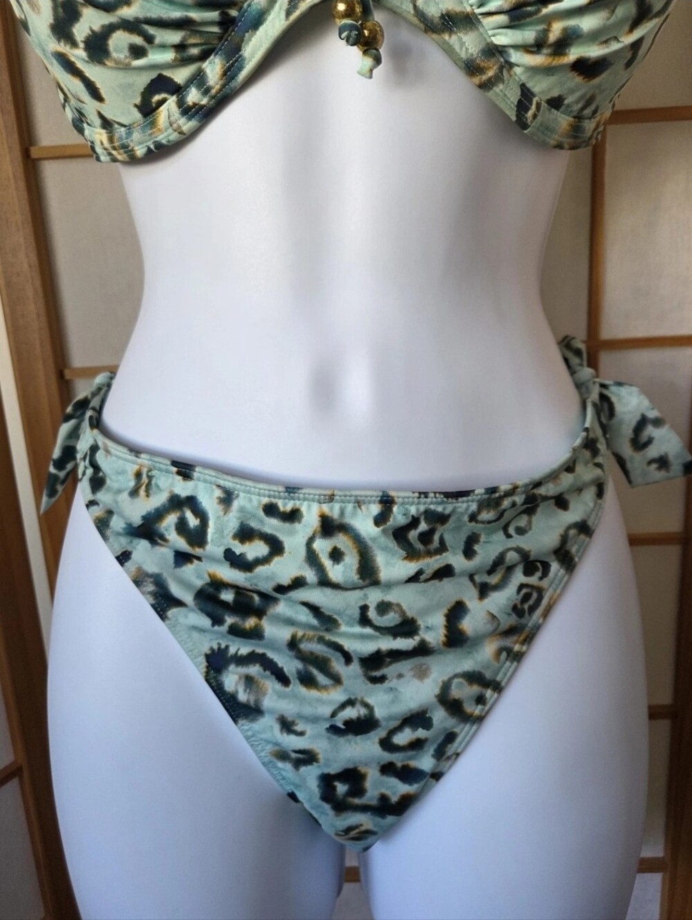 WOMENS PRIMADONA SWIM BELGIUM GREEN PRINT 2 PART BIKINI SWIMMING SUIT SET XL/DD - Picture 4 of 7
